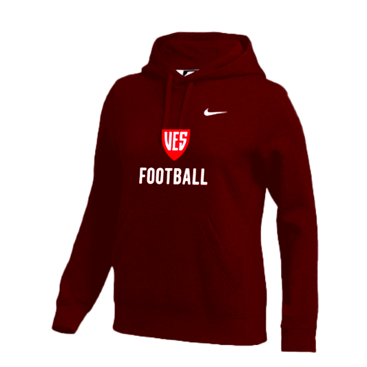 Women's Deep Garnet Nike Fleece Hoodie - Football