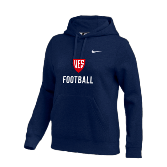 Women's Navy Nike Fleece Hoodie - Football