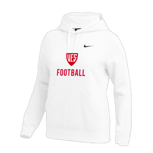 Women's White Nike Fleece Hoodie - Football