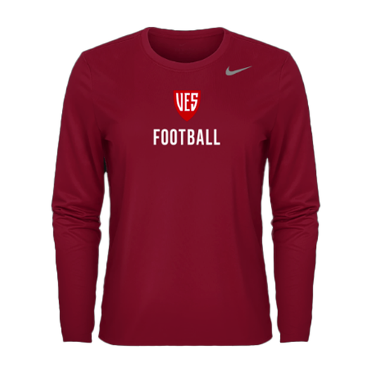 Women's Deep Garnet Nike Long Sleeve Tee - Football