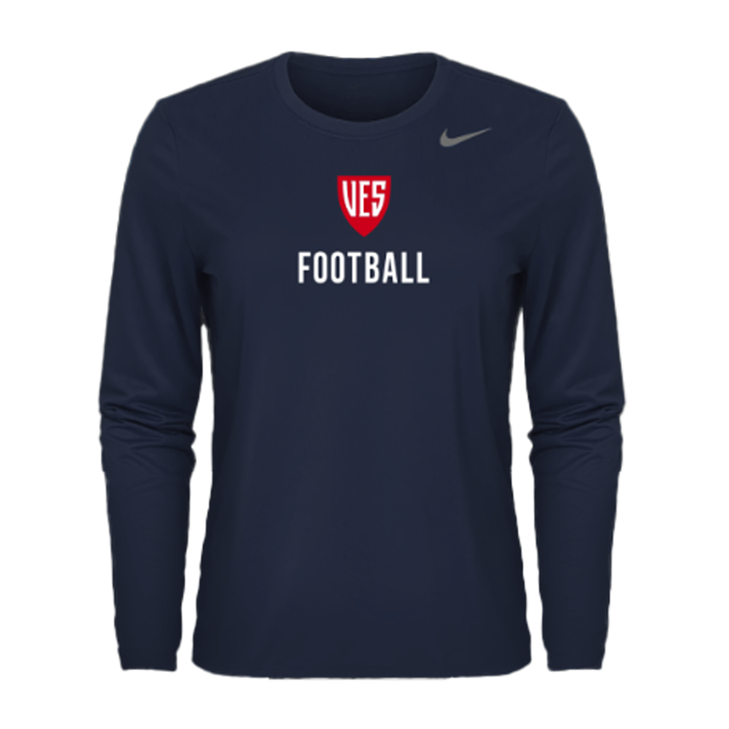 Women's Navy Nike Long Sleeve Tee - Football