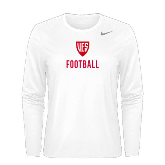 Women's White Nike Long Sleeve Tee - Football