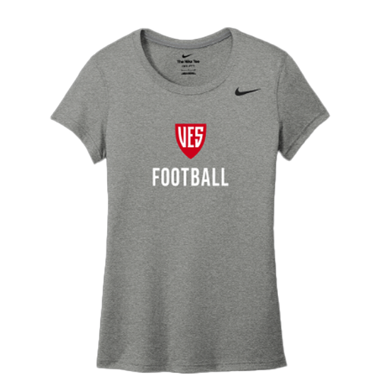 Women's Grey Nike Short Sleeve Tee - Football