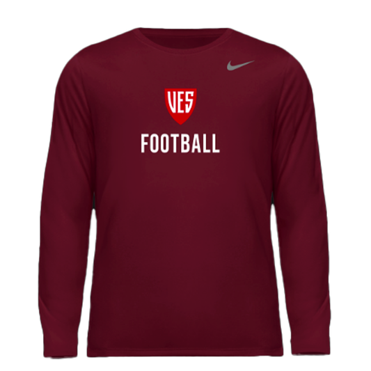 Youth Deep Garnet Nike Long Sleeve - Football