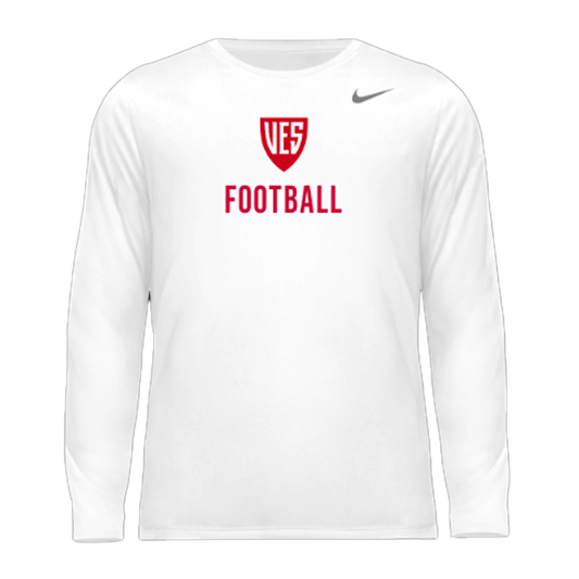 Youth White Nike Long Sleeve - Football