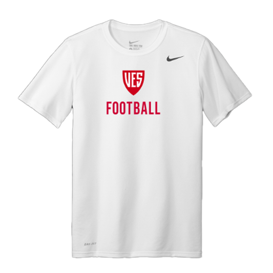 Youth White Nike Short Sleeve Tee - Football