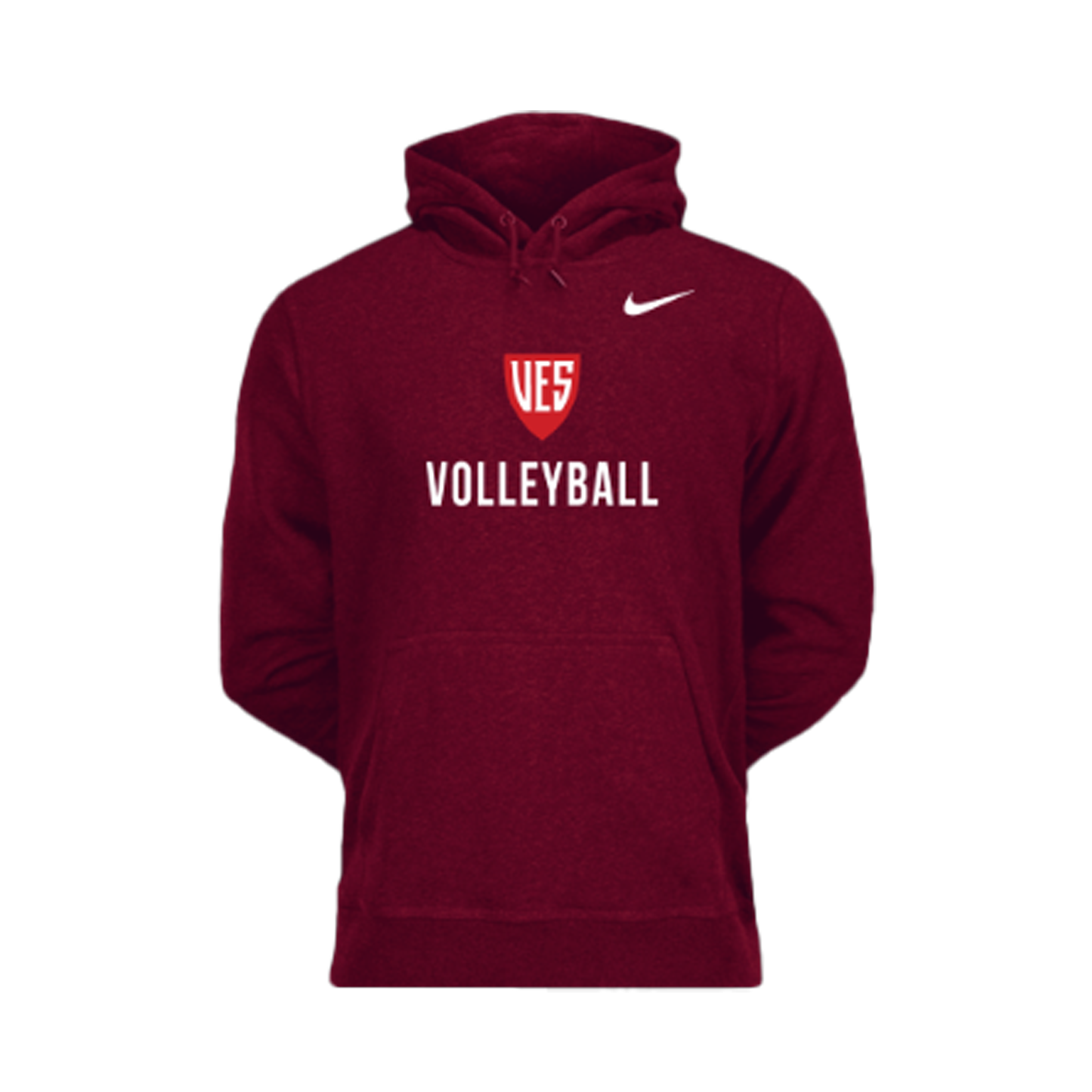 Men's Deep Garnet Nike Fleece Hoodie - Volleyball