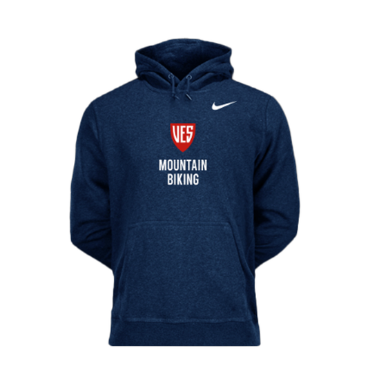 Men's Navy Nike Fleece Hoodie - Mountain Biking