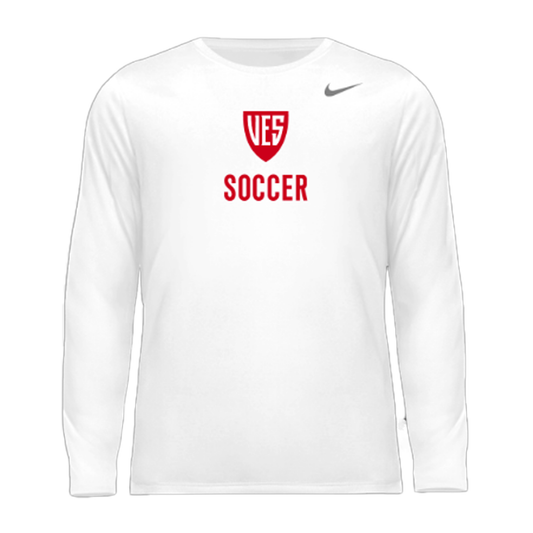 Men's White Nike Long Sleeve Tee - Soccer