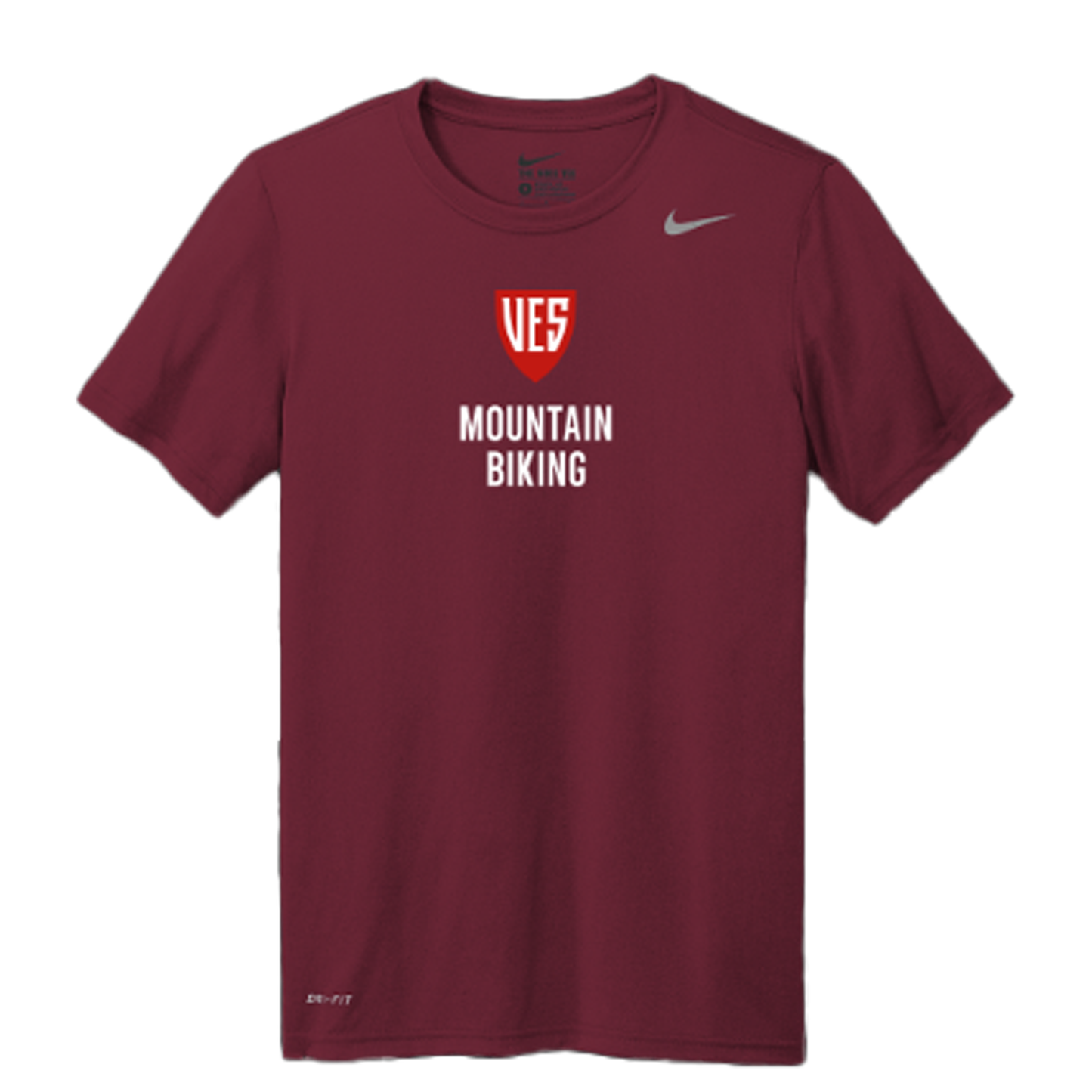 Men's Deep Garnet Nike Short Sleeve Tee - Mountain Biking
