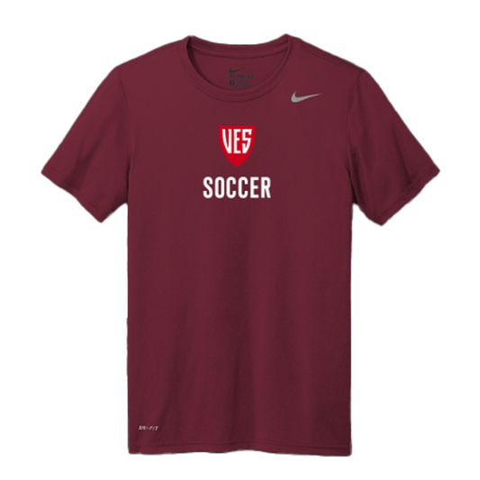 Men's Deep Garnet Nike Short Sleeve Tee - Soccer