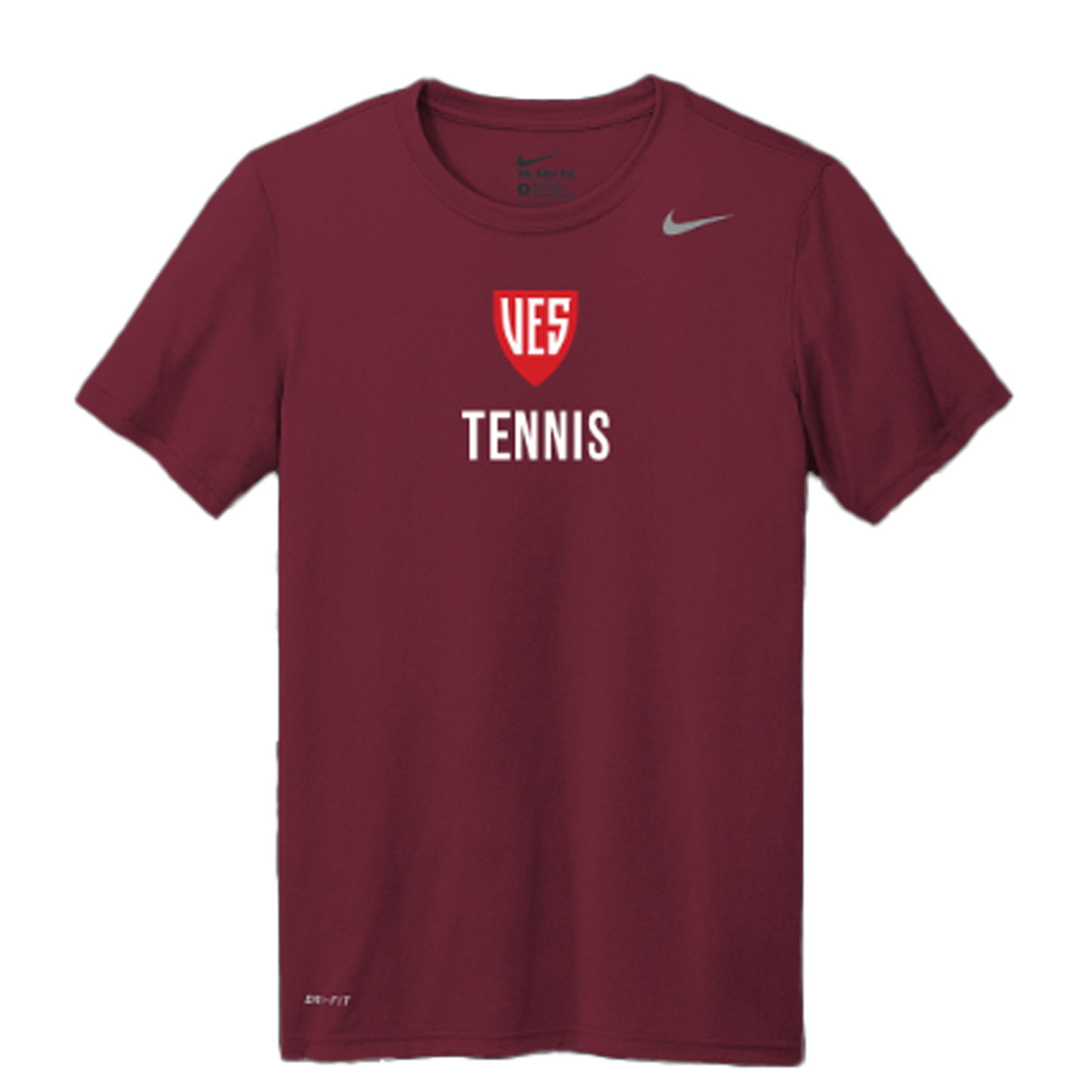 Men's Deep Garnet Short Sleeve Tee - Tennis