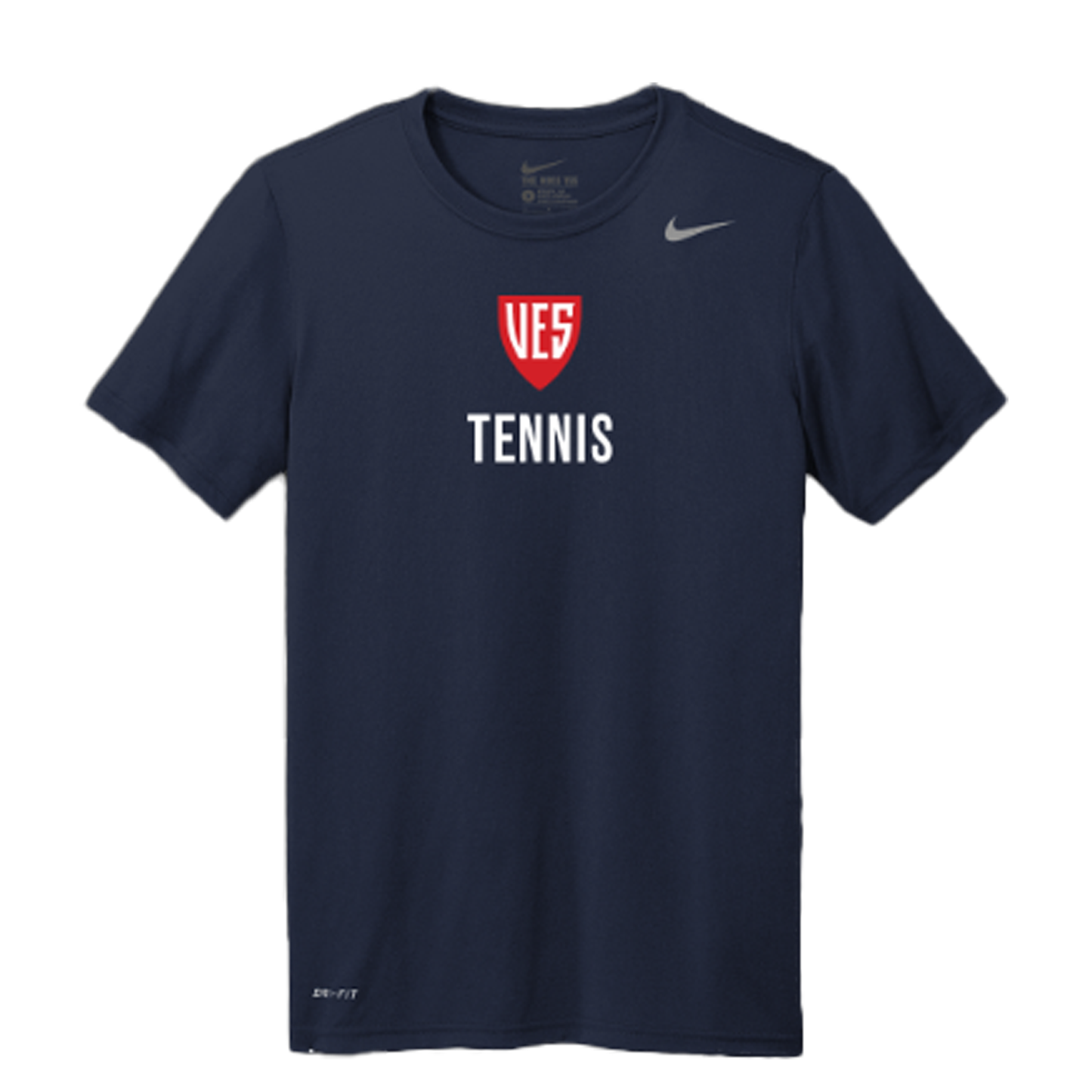 Men's Navy Short Sleeve Tee - Tennis