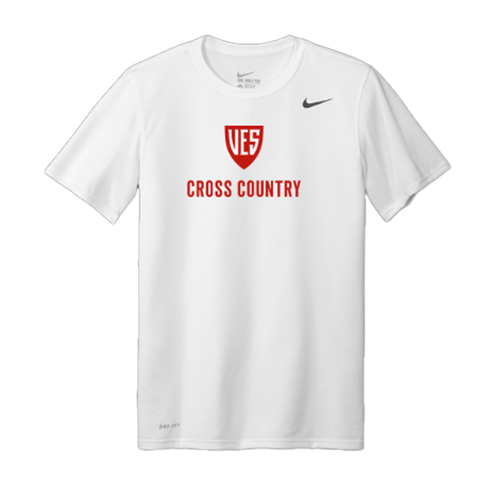 Men's White Nike Short Sleeve Tee - Cross Country