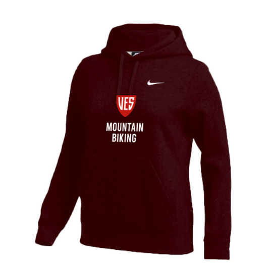 Women's Deep Garnet Nike Fleece Hoodie - Mountain Biking