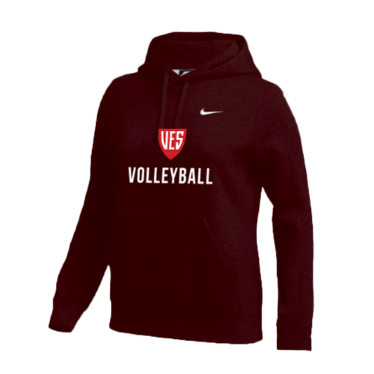 Women's Deep Garnet Nike Fleece Hoodie - Volleyball