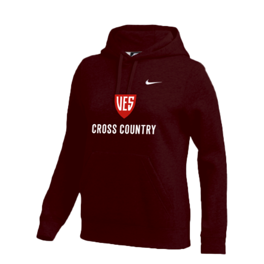 Women's Deep Garnet Nike Fleece Hoodie - Cross Country