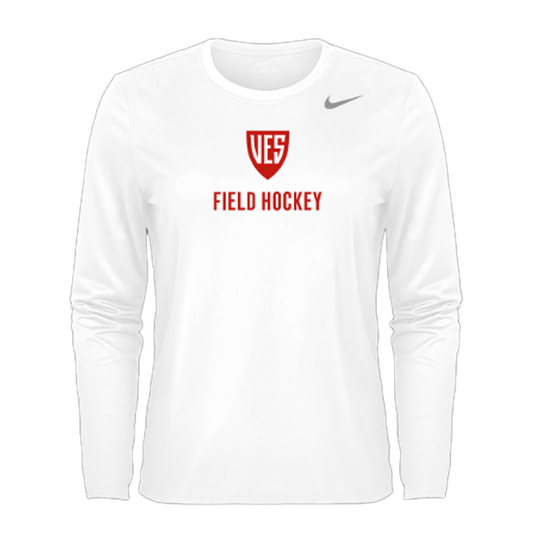 Women's White Nike Long Sleeve Tee - Field Hockey