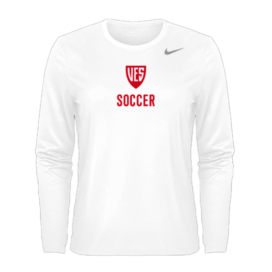 Women's White Nike Long Sleeve Tee - Soccer