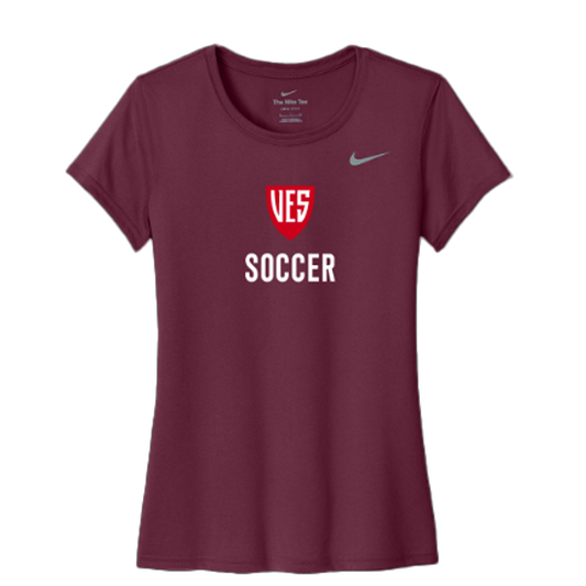 Women's Deep Garnet Nike Short Sleeve Tee - Soccer