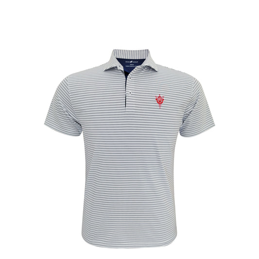 Horn Legend Classic Striped Polo - White/Navy