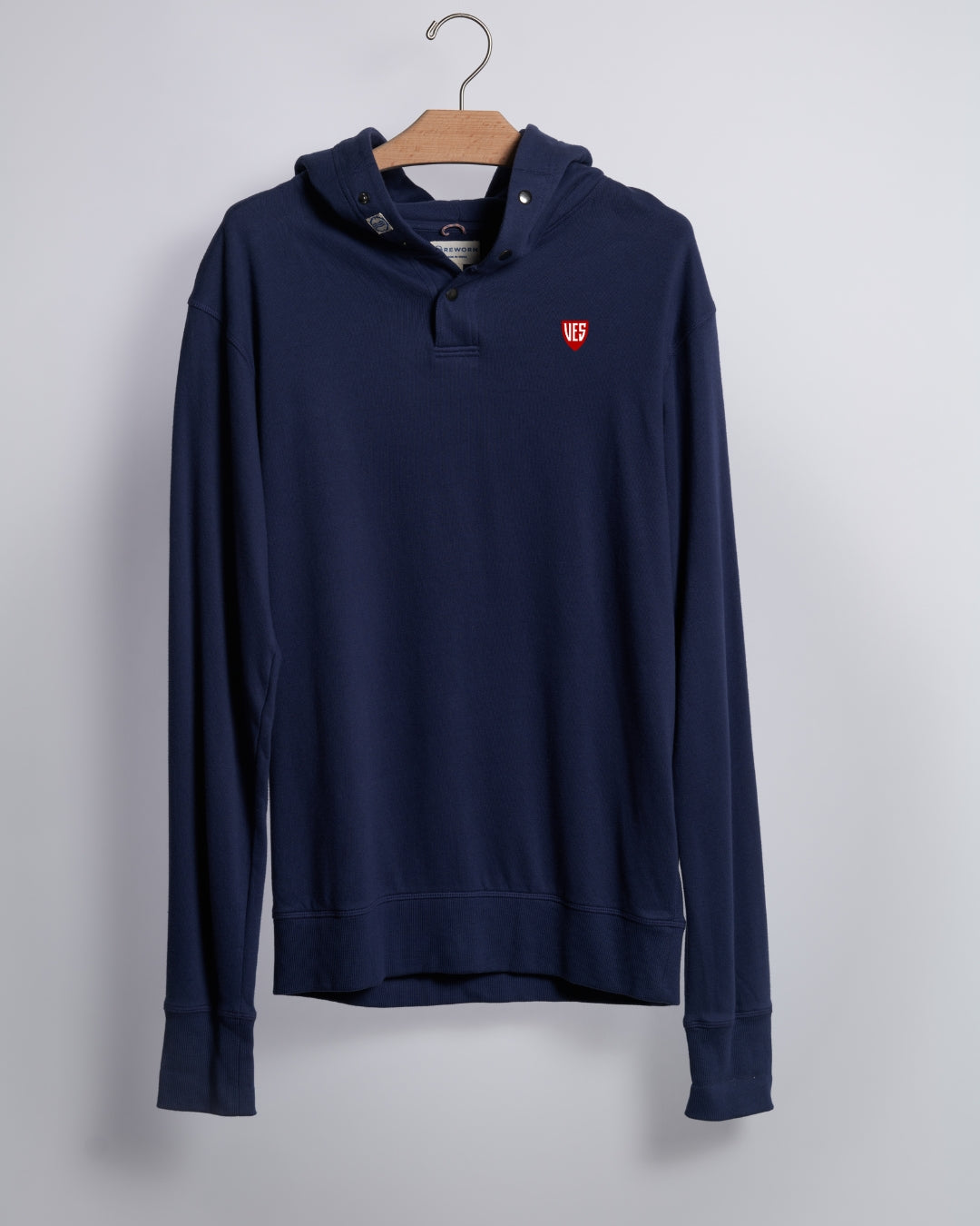 Ocean Washed Long Sleeve Snap Hoodie