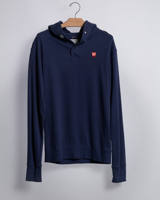 Ocean Washed Long Sleeve Snap Hoodie