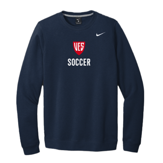 Navy Nike Fleece Crewneck - Soccer