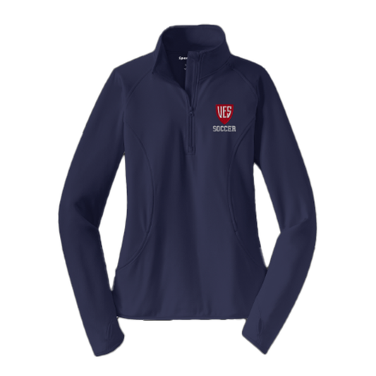 Women's Navy Sport-Tek 1/4 Zip - Soccer