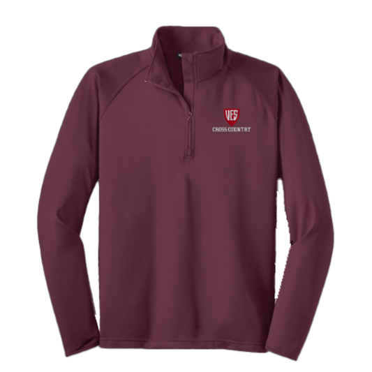 Men's Deep Garnet Sport-Tek, Sport-Wick 1/4 Zip - Cross Country