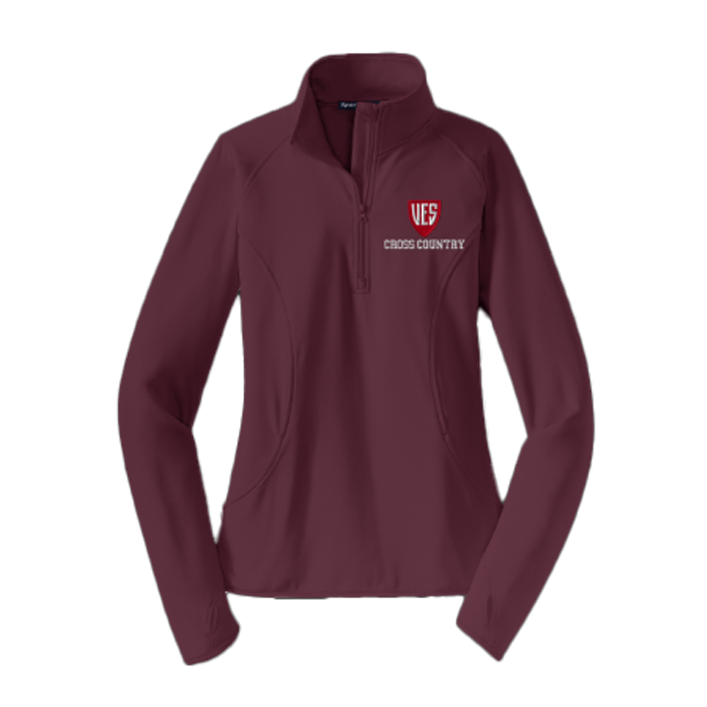 Women's Deep Garnet Sport-Tek, Sport Wick 1/4 Zip - Cross Country