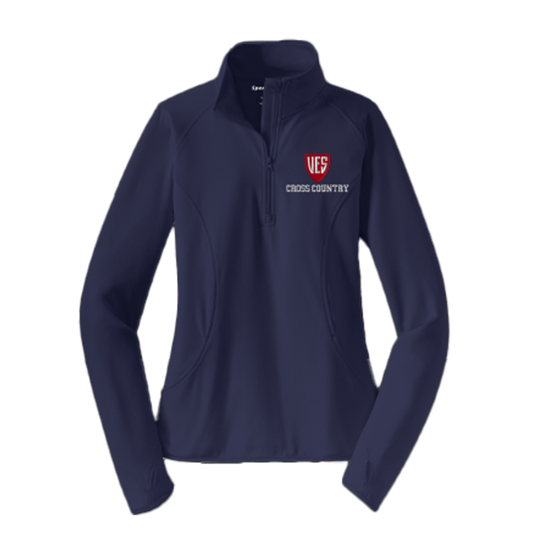 Women's Navy Sport-Tek, Sport Wick 1/4 Zip - Cross Country