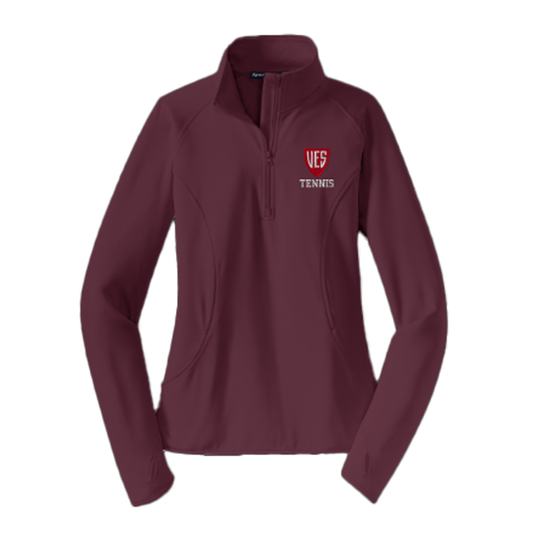 Women's Deep Garnet Sport-Tek 1/4 Zip - Tennis