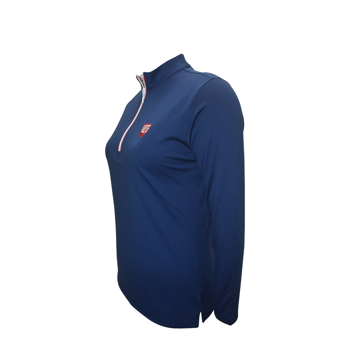 Horn Legend *WOMENS* 1/4 Zip Pullover - Navy with VES Logo Collar