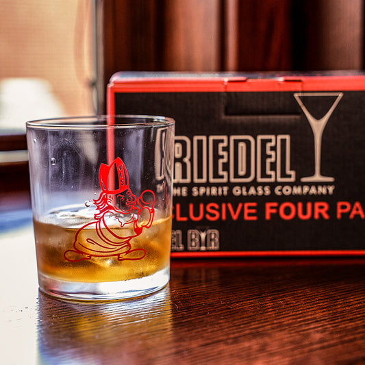RIEDEL Bishop Rocks Glasses with etched Fighting Bishop - set of 4